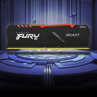 Kingston 金士顿 野兽系列 DDR4 3600MHz 台式机内存 灯条 黑色 RGB 32GB 16GBx2 HX436C17FB3AK2/32