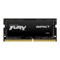 Kingston 金士顿 FURY 64GB(32G×2)套装 DDR4 3200 笔记本内存条 Impact风暴系列 骇客神条