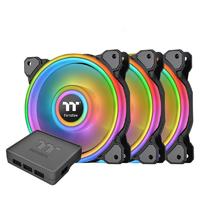 Thermaltake 曜越 Riing Quad 14 LED RGB 140mm 机箱水冷散热风扇 三个装