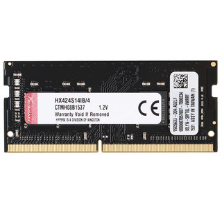 Kingston 金士顿 Impact系列 DDR4 2400MHz 笔记本内存 普条 4GB HX424S14IB/4