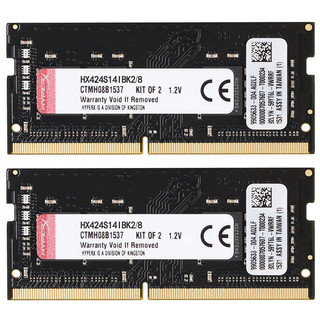Kingston 金士顿 Impact系列 DDR4 2400MHz 笔记本内存 普条 8GB 4GBx2 HX424S14IBK2/8