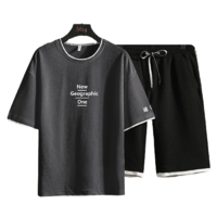Mexican 稻草人 男士圆领短袖T恤套装 20180DCTZ967-83 灰色 XL