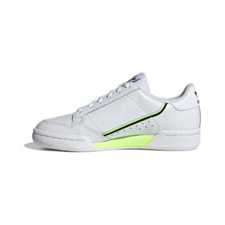 adidas ORIGINALS CONTINENTAL 80 J 男童休闲运动鞋 EG6820 白/荧光绿 39码