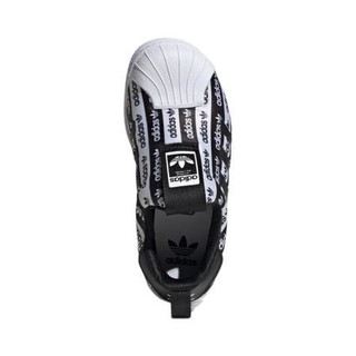 adidas 阿迪达斯 SUPERSTAR 360 C 儿童休闲运动鞋 EF6644 亮白/1号黑色/金金属 33.5码
