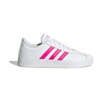 adidas NEO VL COURT 2.0 K 女童休闲运动鞋 EG6155 白/玫红 40码