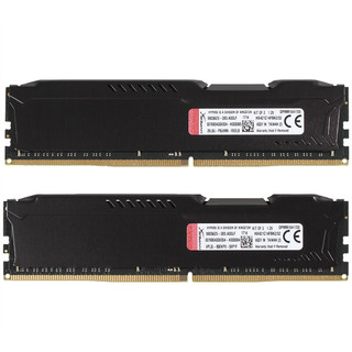 Kingston 金士顿 Fury系列 DDR4 2133MHz 台式机内存 马甲条 黑色 32GB 16GBx2 HX421C14FBK2/32