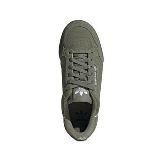 adidas ORIGINALS CONTINENTAL 80 J 男童休闲运动鞋 EF5104 遗迹绿/白/一号黑 35.5码