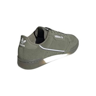 adidas ORIGINALS CONTINENTAL 80 J 男童休闲运动鞋 EF5104 遗迹绿/白/一号黑 35.5码