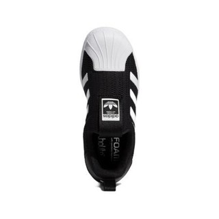 adidas ORIGINALS SUPERSTAR 360 I 儿童休闲运动鞋 EF0892 黑色/白色 23码
