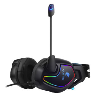 KOTION EACH 因卓 Y2 耳罩式头戴式双动圈降噪有线耳机 黑蓝色 USB口