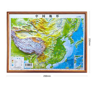 Sinomap press 中国地图出版社 3D中国立体地图+3D世界立体地图 230*299mm