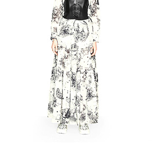 Dior 迪奥 Zodiac 女士半身百褶裙 111J39A3785_X0870 黑白色 36