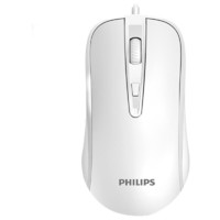 PHILIPS 飞利浦 SPK7214 微声版 有线鼠标 1600DPI 白色