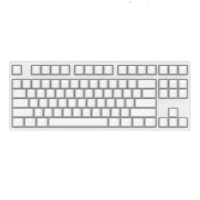 GANSS 迦斯 GS87C 87键 有线机械键盘 白色 Cherry青轴 单光