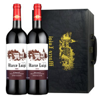 MARCO LUIGI 红妆AOP 波尔多 干红葡萄酒 13.5%vol 750ml*2瓶 礼盒装