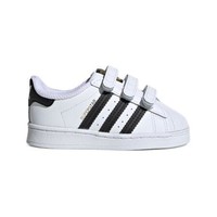 adidas ORIGINALS SUPERSTAR CF I 男童休闲运动鞋 EF4842 白/一号黑/金 26码