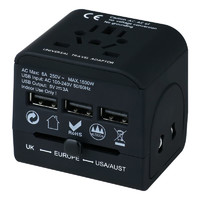 wonplug 万浦 转换器 转换插座 USB充电器 WP-07 经典黑