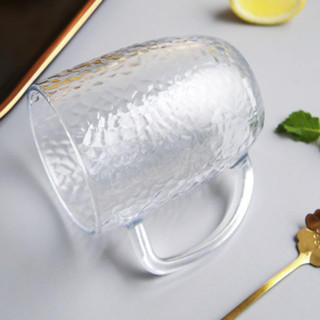 TANGZUN 唐尊 锤纹玻璃杯+勺 310ml 透明