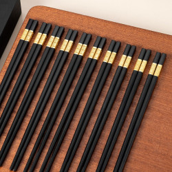 唐宗筷 合金筷子不含铁 宫禧金-10双装