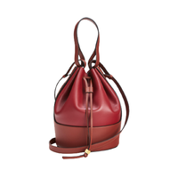 LOEWE 罗意威 Balloon系列 女士纳帕牛皮革手袋 326.76AC30 2574 Deep Red/Dark Rust深红色/深锈色