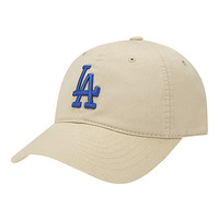 MLB 美国职棒大联盟 LA蓝标 大标棒球帽 米色
