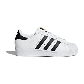 adidas ORIGINALS SUPERSTAR J 男童休闲运动鞋 C77154 白色/黑色 40码