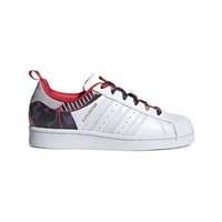 adidas ORIGINALS SUPERSTAR J 男童休闲运动鞋 GZ7350 白/淡蓝/红/蓝紫 39码