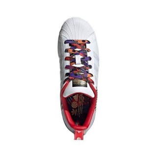 adidas ORIGINALS SUPERSTAR J 男童休闲运动鞋 GZ7350 白/淡蓝/红/蓝紫 35.5码