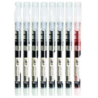 deli 得力 S856 拔帽中性笔 混色 0.5mm 黑10红2 12支装