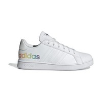 adidas 阿迪达斯 GRAND COURT K 男童休闲运动鞋 H02289 白色 38.5码