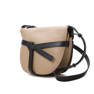 LOEWE 罗意威 Gate系列 女士斜挎马鞍包 321.12.T19 3523 卡其色 中号