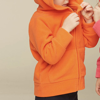 gb 好孩子 WW20430200 儿童摇粒绒连帽外套 橙色 90cm