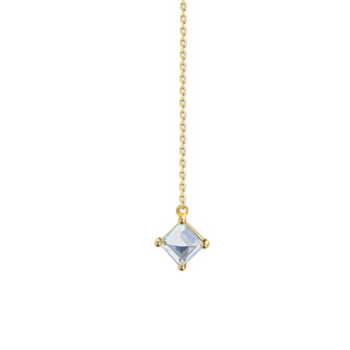 YIN 隐 「引」指引星系列 简洁18K黄金海蓝宝石项链 44cm