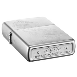 ZIPPO 之宝 经典系列 205-C-000015 打火机 锻纱镀铬 双龙会