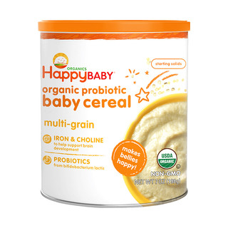 HappyBABY 禧贝 有机米粉 美版 1段 燕麦味+2段 混合谷物味 198g*2罐+Bbox 三合一辅食碗