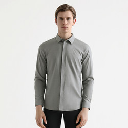 SEVEN 柒牌 纯色无缝商务休闲男士衬衣长袖衬衫