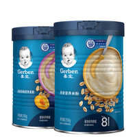Gerber 嘉宝 米粉 国产版 3段 1段 燕麦味+3段 燕麦西梅味 225g*2罐