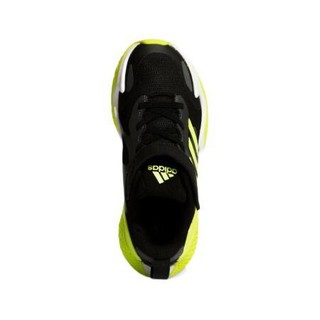 adidas 阿迪达斯 4UTURE RNR EL K 男童休闲运动鞋 FX2186 黑色/亮黄/灰色 29码