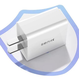 senicc 声丽 PA100LA124 手机充电器 USB 20W 白色+20W快充数据线