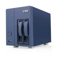 U-NAS 万由电子 J4125 两盘位NAS 黑色 (赛扬J4125、4GB)