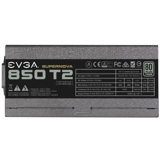 EVGA 850 T2 钛金牌（94%）全模组ATX电源 850W