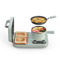 Bear 小熊 多士炉家用早餐机多功能三明治机不粘涂层煎煮锅双旋纽操作DSL-A13F1