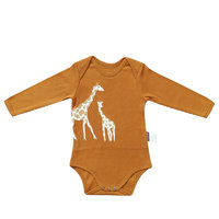 Milkbarn MB1201104-JW07 婴儿长袖连体衣 母子长颈鹿 73cm