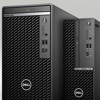 DELL 戴尔 OptiPlex 5080MT 十代酷睿版 商务台式机 黑色 (酷睿i5-10500、核芯显卡、8GB、256GB SSD+1TB HDD、风冷)