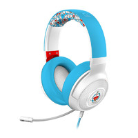 RAZER 雷蛇 北海巨妖标准版X 多啦A梦50周年限定款 耳罩式头戴式有线耳机 蓝白色 3.5mm