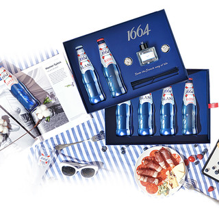 Kronenbourg 1664啤酒组合装 2口味 330ml*6瓶  (白啤*4+桃红*2)