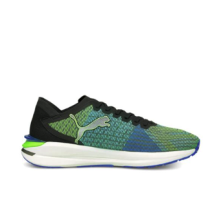 PUMA 彪马 Electrify Nitro 男子跑鞋 195173-02 黑色/深蓝色/亮绿色 44