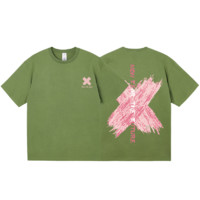 BFDQJS 邦乔仕 男女款圆领短袖T恤 粉X款 果绿色 XL