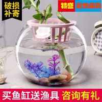 DAODANGUI 捣蛋鬼 透明圆缸圆形金鱼缸生态创意玻璃鱼缸金鱼缸水培缸花瓶