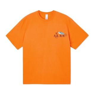 BFDQJS 邦乔仕 男女款圆领短袖T恤 元气满满款 橙色 L
